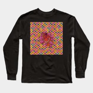 sophisticated Tile pattern with tiger Long Sleeve T-Shirt